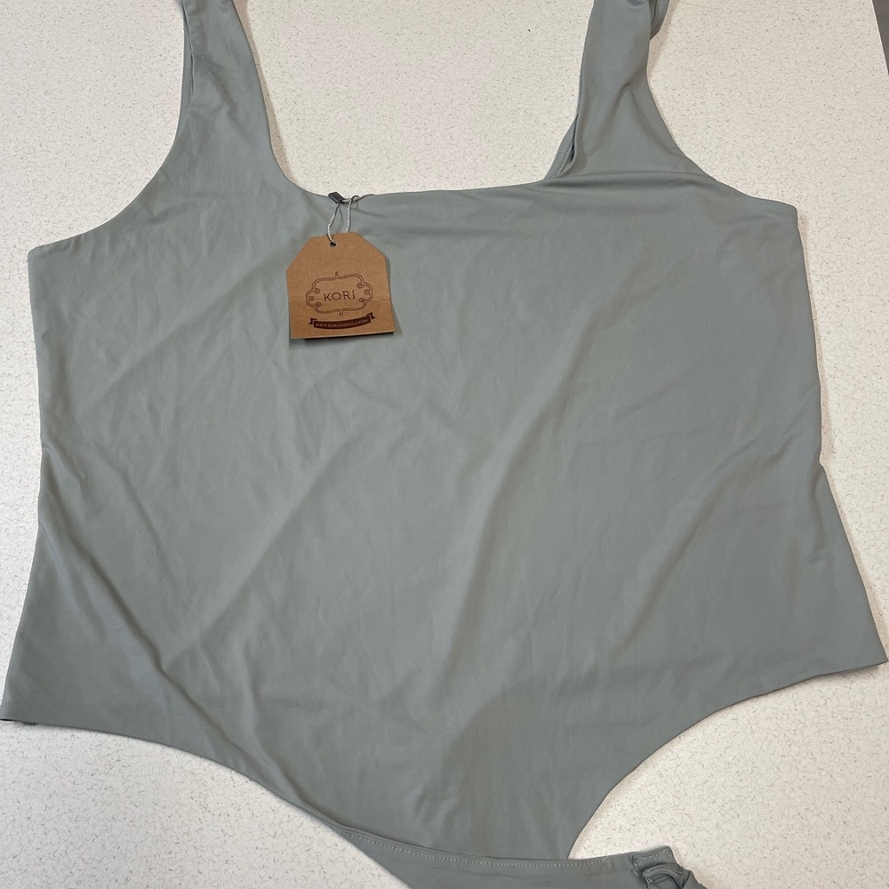 Kori PLUS Women's Light Gray Bodysuit Thong. NWT